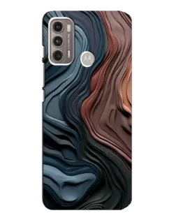 Чехол для Motorola MOTO G60 с картинкой «Цветные волны каньона»