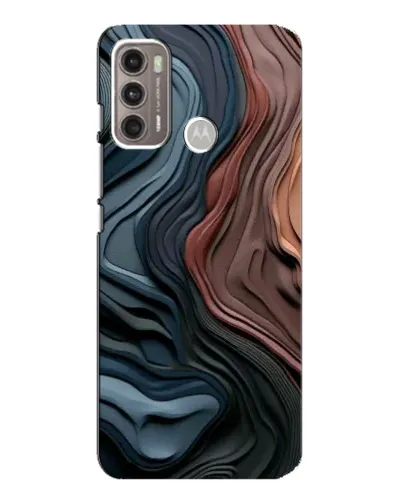 Чехол для Motorola MOTO G60 с картинкой «Цветные волны каньона»