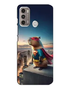 Чехол для Motorola MOTO G60 с картинкой «Капи-мен супергерой»