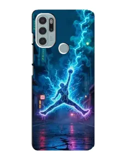 Чехол для Motorola MOTO G60s с картинкой «Jordan Gold Jumpman»