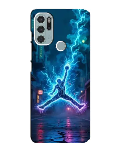 Чехол для Motorola MOTO G60s с картинкой «Jordan Gold Jumpman»
