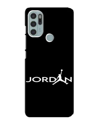Чехол для Motorola MOTO G60s с картинкой «Jordan White Logo»