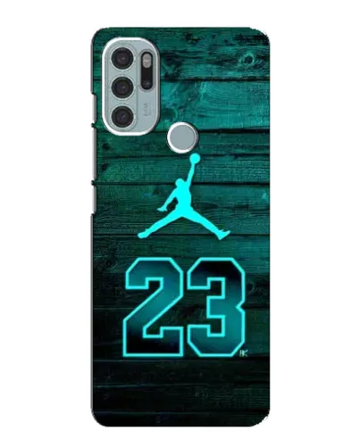 Чехол для Motorola MOTO G60s с картинкой «Jordan Cyan 23»