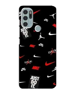 Чехол для Motorola MOTO G60s с картинкой «Nike Mix Pattern»
