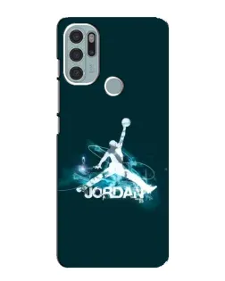 Чехол для Motorola MOTO G60s с картинкой «Jordan Blue Fire»