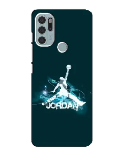 Чехол для Motorola MOTO G60s с картинкой «Jordan Blue Fire»