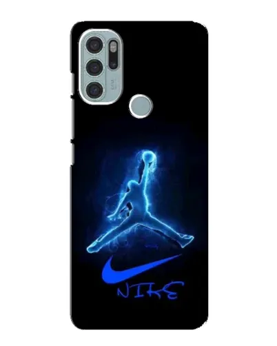 Чехол для Motorola MOTO G60s с картинкой «Jordan Neon Blue»