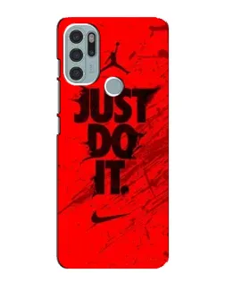 Чехол для Motorola MOTO G60s с картинкой «Nike Just Do It»