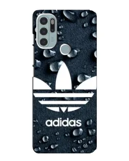 Чехол для Motorola MOTO G60s с картинкой «Adidas Trefoil Blue»