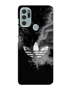 Чехол для Motorola MOTO G60s с картинкой «Абстрактный дым Adidas»