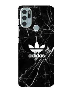 Чехол для Motorola MOTO G60s с картинкой «Белый мрамор Adidas»