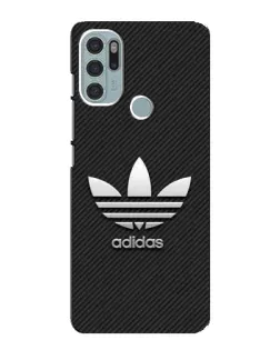 Чехол для Motorola MOTO G60s с картинкой «Adidas Карбоновая текстура»