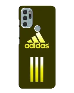 Чехол для Motorola MOTO G60s с картинкой «Оливковый градиент Adidas»