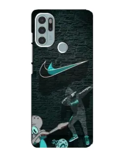 Чехол для Motorola MOTO G60s с картинкой «Спортивный арт Nike»