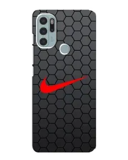 Чехол для Motorola MOTO G60s с картинкой «Nike — карбоновая сетка»