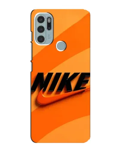 Чехол для Motorola MOTO G60s с картинкой «Оранжевый драйв Nike»
