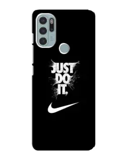 Чехол для Motorola MOTO G60s с картинкой «Текстовый принт Nike»