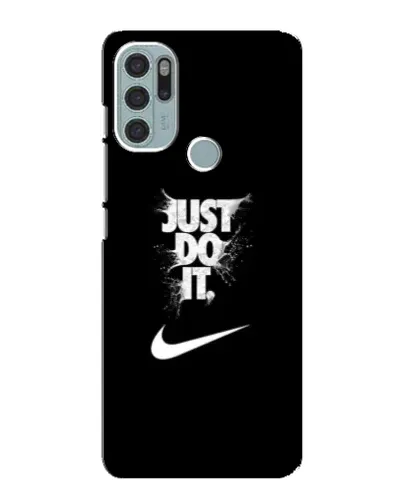 Чехол для Motorola MOTO G60s с картинкой «Текстовый принт Nike»