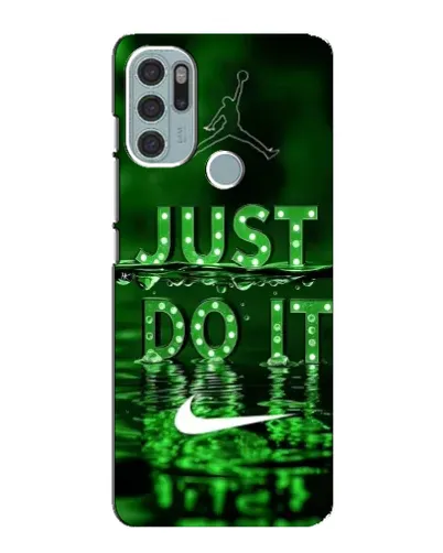 Чехол для Motorola MOTO G60s с картинкой «Зеленый неоновый Nike»