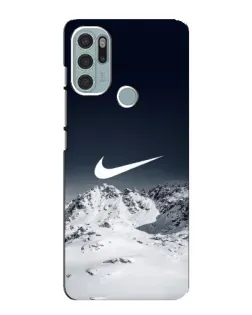 Чехол для Motorola MOTO G60s с картинкой «Nike — зимние горы»