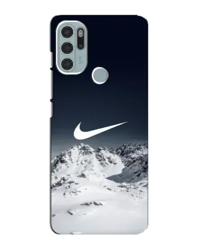 Чехол для Motorola MOTO G60s с картинкой «Nike — зимние горы»