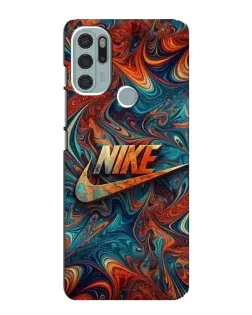 Чехол для Motorola MOTO G60s с картинкой «Nike в абстракции»