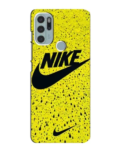Чехол для Motorola MOTO G60s с картинкой «Желтый текстурный Nike»