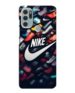 Чехол для Motorola MOTO G60s с картинкой «Коллекция кроссовок Nike»