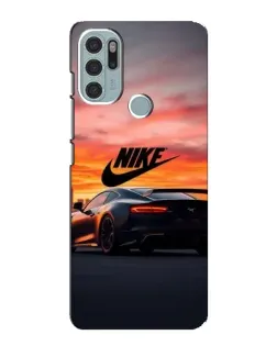 Чехол для Motorola MOTO G60s с картинкой «Nike и суперкар»