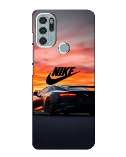 Чехол для Motorola MOTO G60s с картинкой «Nike и суперкар»