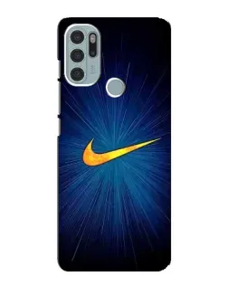 Чохол для Motorola MOTO G60s з картинкою «Синій пульс Nike»