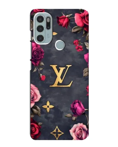 Чехол для Motorola MOTO G60s с картинкой «Цветочный Louis Vuitton»