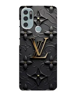 Чехол для Motorola MOTO G60s с картинкой «Кожаная текстура LV»