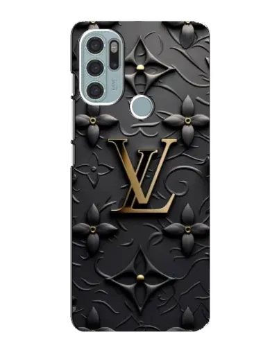 Чехол для Motorola MOTO G60s с картинкой «Кожаная текстура LV»