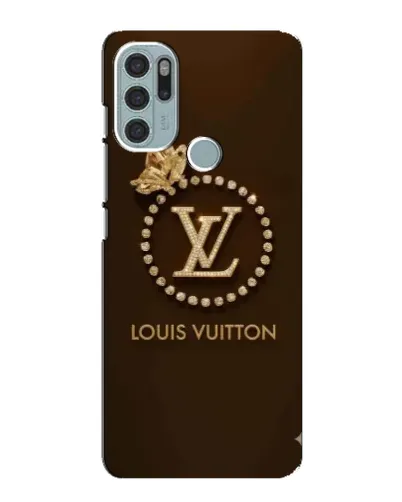 Чехол для Motorola MOTO G60s с картинкой «LV — золотая печать»