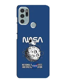 Чохол для Motorola MOTO G60s з картинкою «NASA — місячна місія»