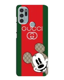 Чохол для Motorola MOTO G60s з картинкою «Gucci — смуги та Міккі»