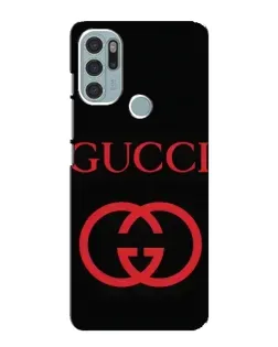 Чохол для Motorola MOTO G60s з картинкою «Gucci — червоний логотип»