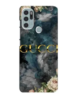 Чохол для Motorola MOTO G60s з картинкою «Абстрактні квіти Gucci»