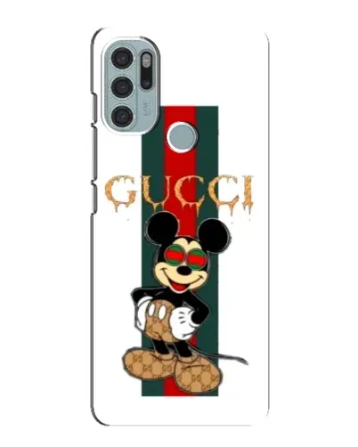 Чохол для Motorola MOTO G60s з картинкою «Міккі Маус Gucci — смуги»