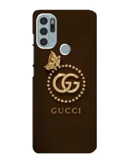 Чохол для Motorola MOTO G60s з картинкою «Gucci — золотий метелик»