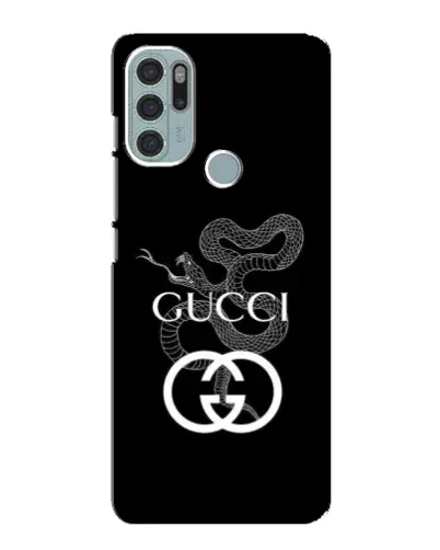 Чохол для Motorola MOTO G60s з картинкою «Gucci — срібна змія»