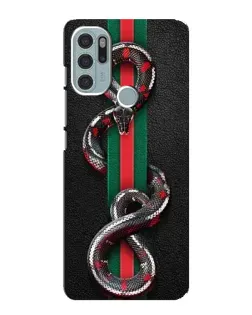 Чохол для Motorola MOTO G60s з картинкою «Gucci — змія на смузі»