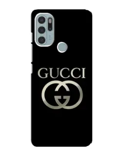 Чохол для Motorola MOTO G60s з картинкою «Gucci — золото на чорному»