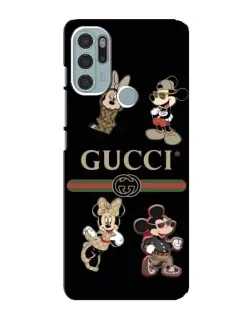 Чохол для Motorola MOTO G60s з картинкою «Gucci — герої Disney та монограма»