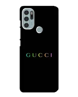 Чохол для Motorola MOTO G60s з картинкою «Gucci — неоновий мінімалізм»