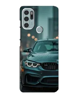 Чехол для Motorola MOTO G60s с картинкой «BMW в огнях города»