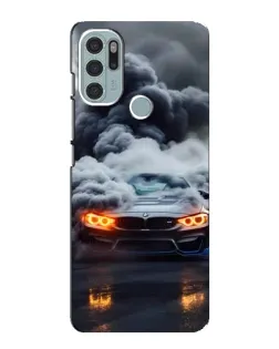 Чехол для Motorola MOTO G60s с картинкой «BMW в дыму»