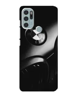 Чехол для Motorola MOTO G60s с картинкой «Эмблема BMW — макро»
