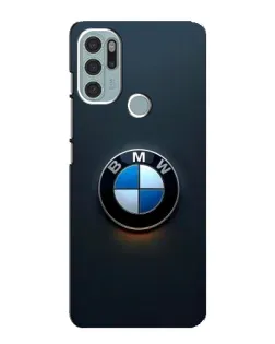Чехол для Motorola MOTO G60s с картинкой «Логотип BMW — минимализм»